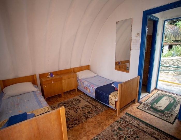 Домик 3-местный 1-комнатный номер Эконом ("Бочка") - Пансионат «Солнечный» Холодная речка