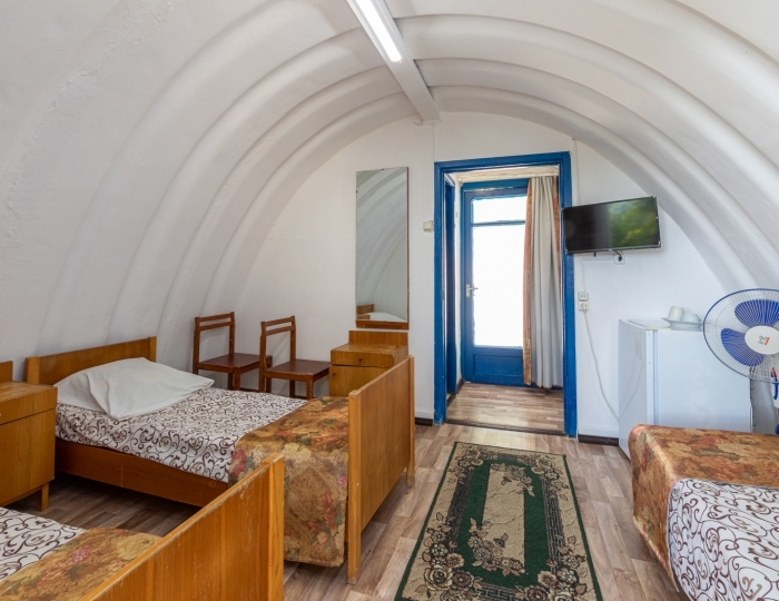 Домик 4-местный 1-комнатный номер Эконом ("Бочка") - Пансионат «Солнечный» Холодная речка