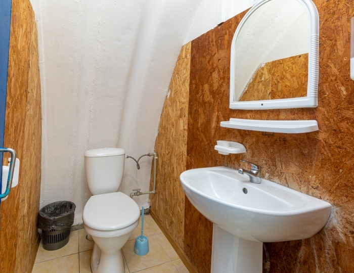 Домик 4-местный 1-комнатный номер Эконом ("Бочка") - Пансионат «Солнечный» Холодная речка